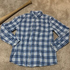 Vineyard Vines Blue and White Plaid Casual Shirt